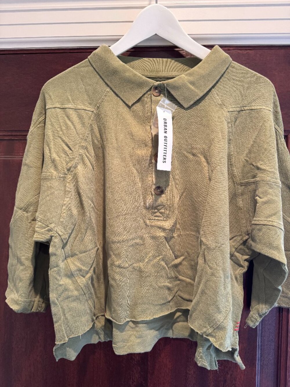 BDG by Urban Outfitters Logan Oversized Long Sleeve Henley Top Size L